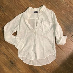 Gap White linen button down SM
